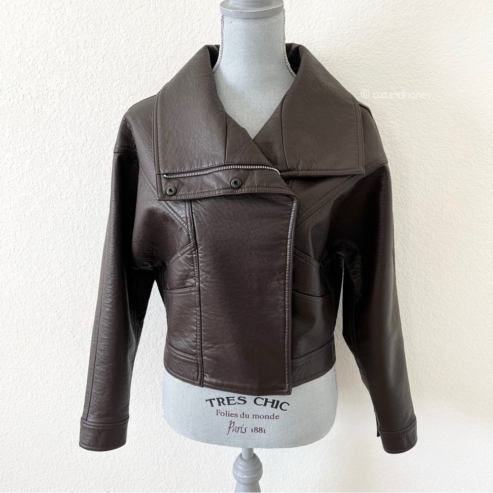 MOTHER The Count Chocula Faux Leather Jacket